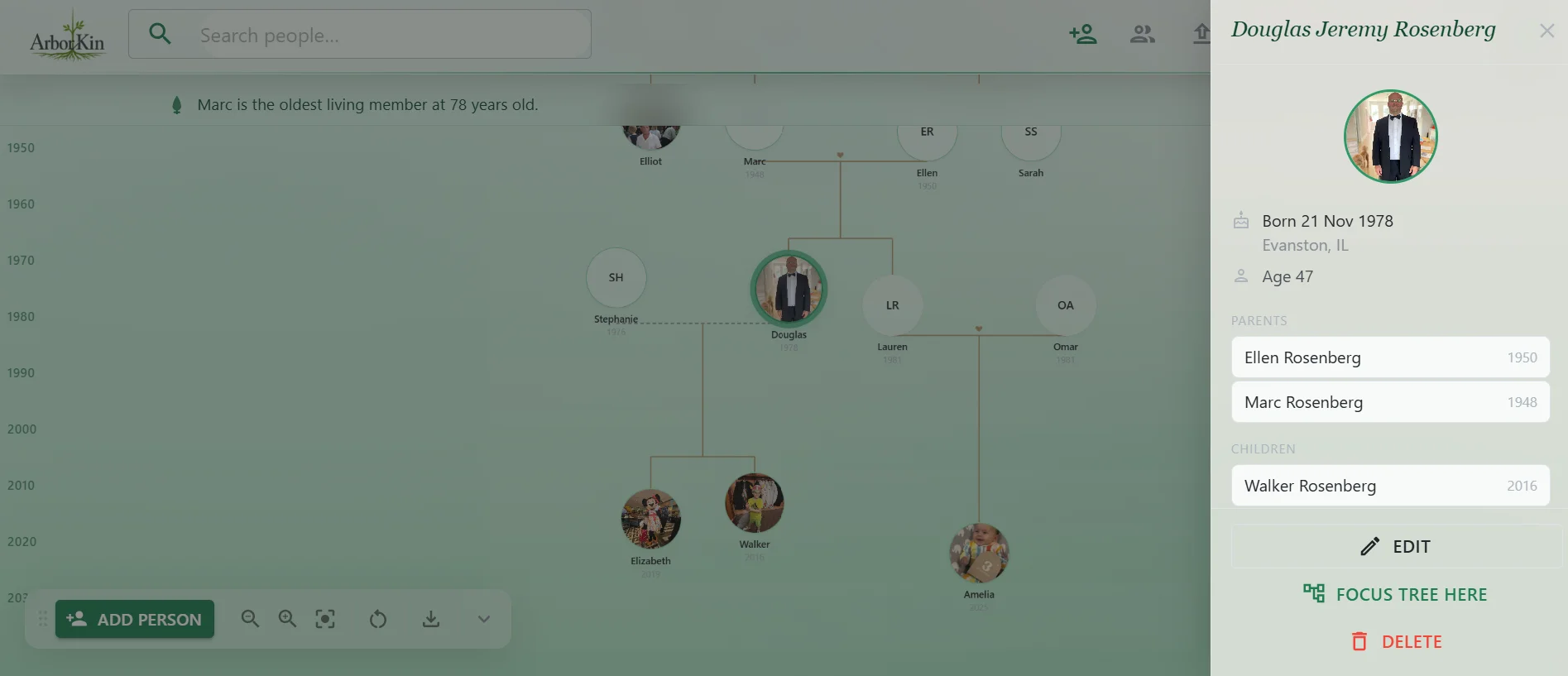 ArborKin additional screenshot