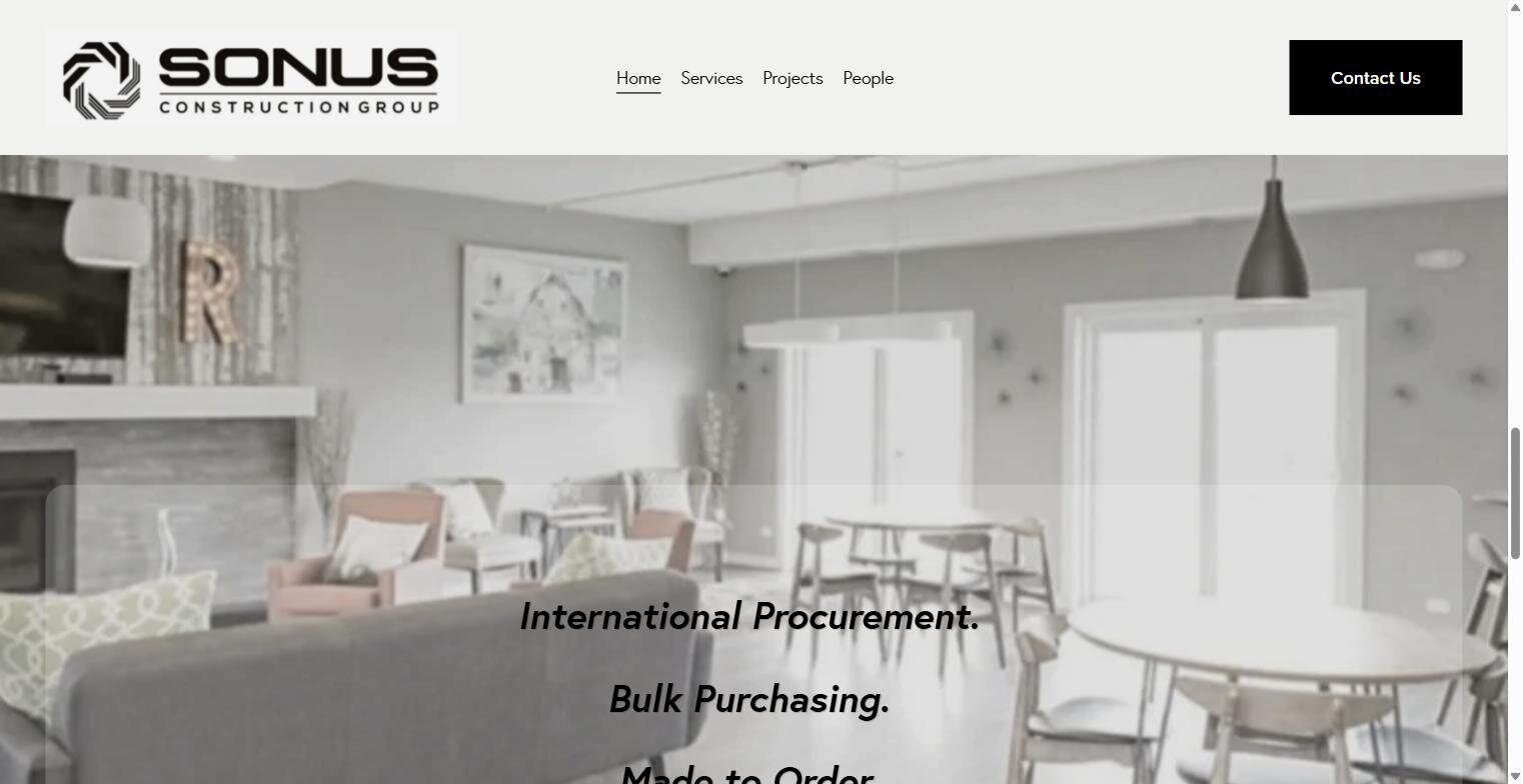 Sonus Construction Group website