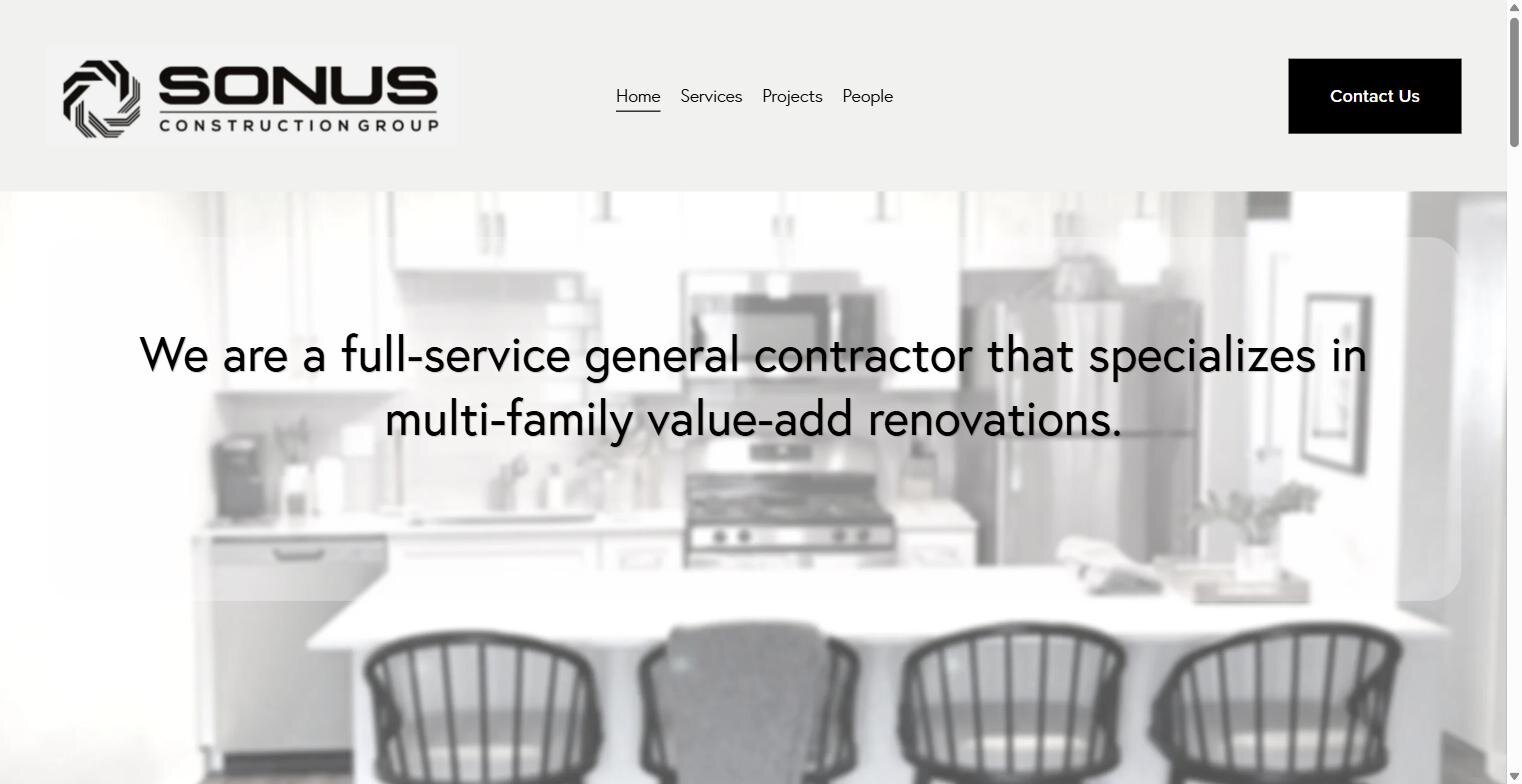 Sonus Construction Group website